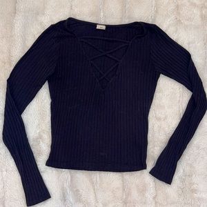 Long sleeve crop top